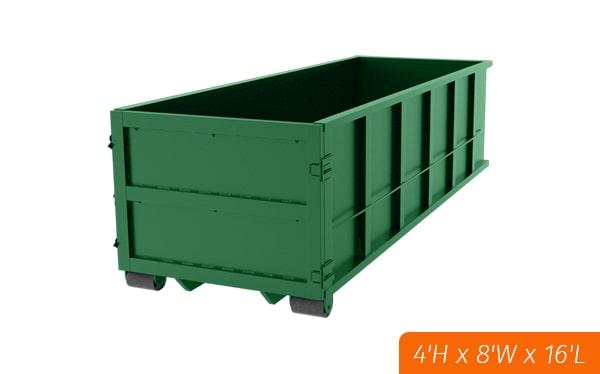 our pricing for fifteen yard dumpster rentals varies based on location and rental period